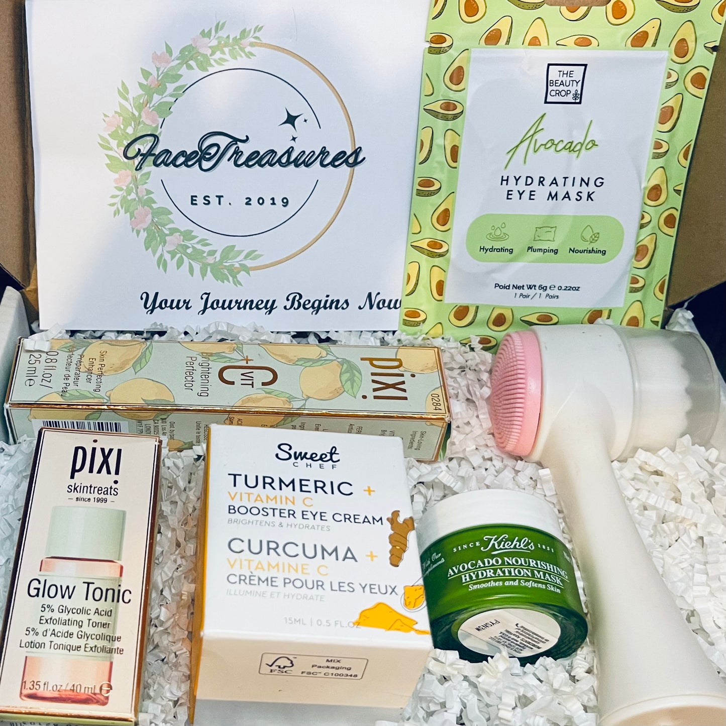 FaceTreasures Korean Beauty Anti Aging Glow Bundle, Non-Subscription Monthly Box