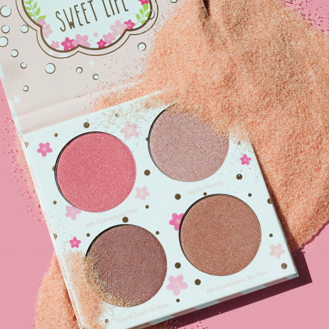 Paleta de rubores en champán Cotton Candy de Beauty Bakerie