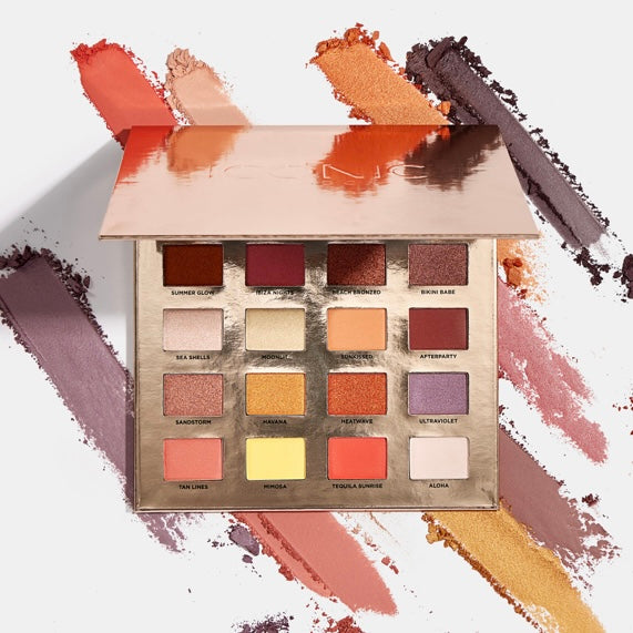 Iconic London 20 shade Premium “Sunset to sunrise” Eyeshadow Palette with built in Mirror only available at Facetreasures Boutique and monthly boxes at Facetreasures.com