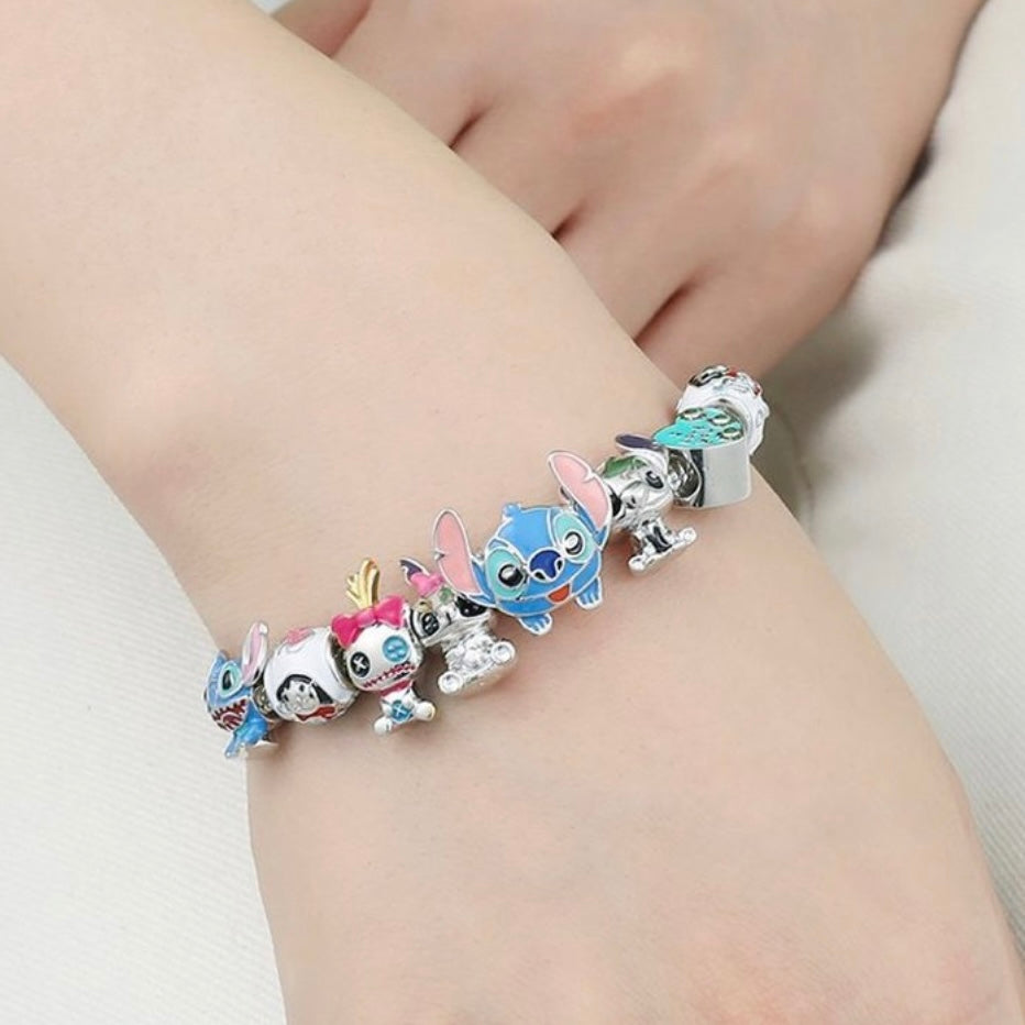 Lilo & Stitch Charm Bracelet, Shipped In Time For Xmas