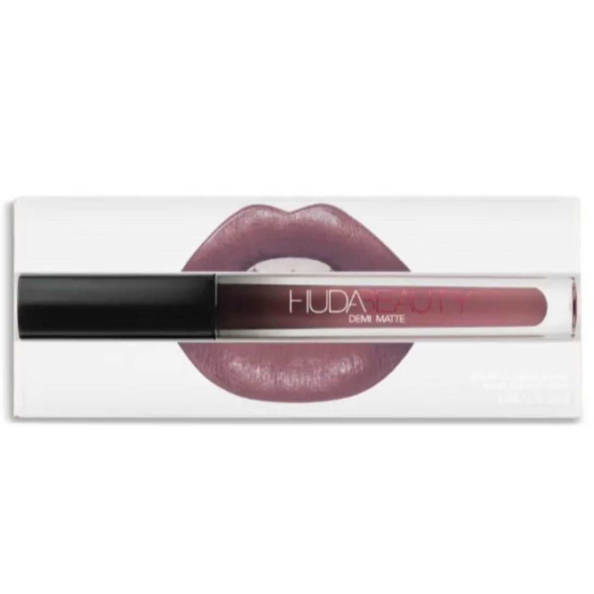 Huda Beauty Demi-matte high pigmented premium Cream Lipstick in the color “provocateur” sold out everywhere & now only available at Facetreasures Luxury Boutique & Monthly boxes with very Limited amount in stock, visit Facetreasures.com to get yours