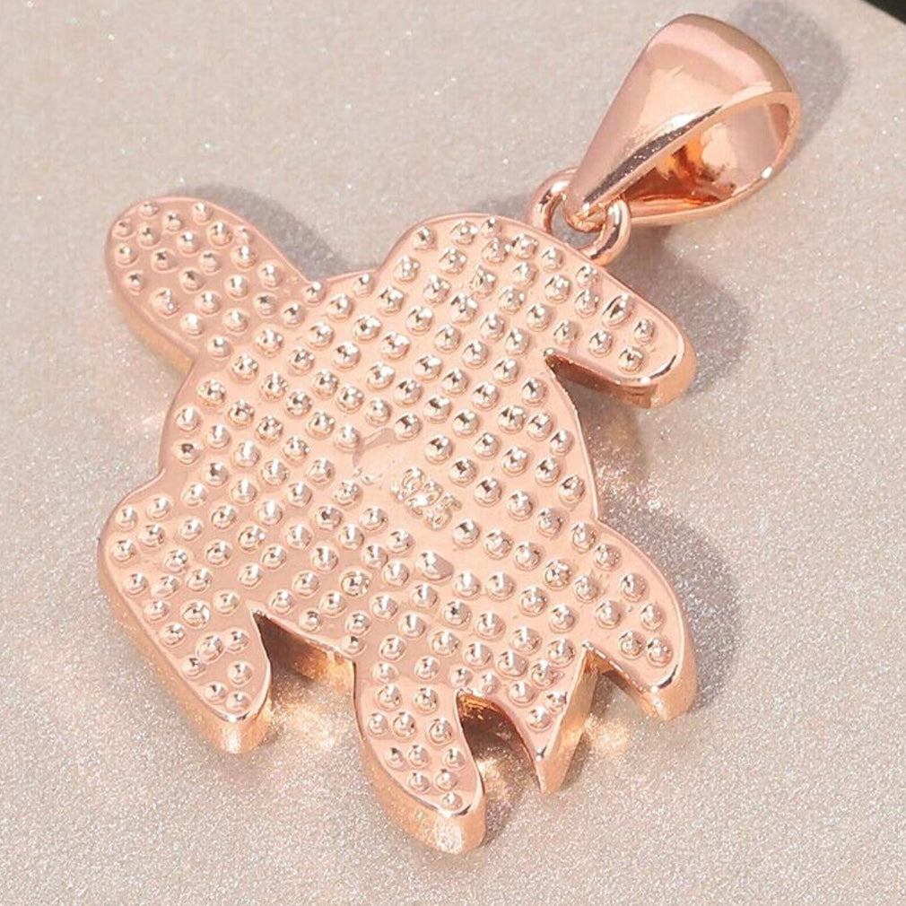 Halsketten-Set mit Meeresschildkröten-Anhänger und Opal aus 14 Karat Roségold