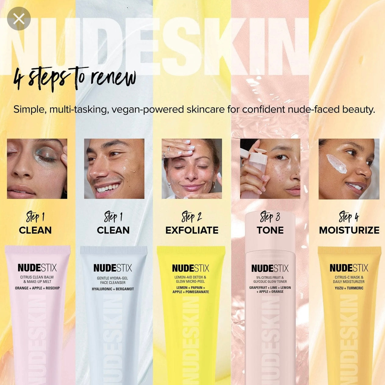 NudeStix Citrus-C Mask Daily Moisturizer Yuzu + Turmeric 2.03oz