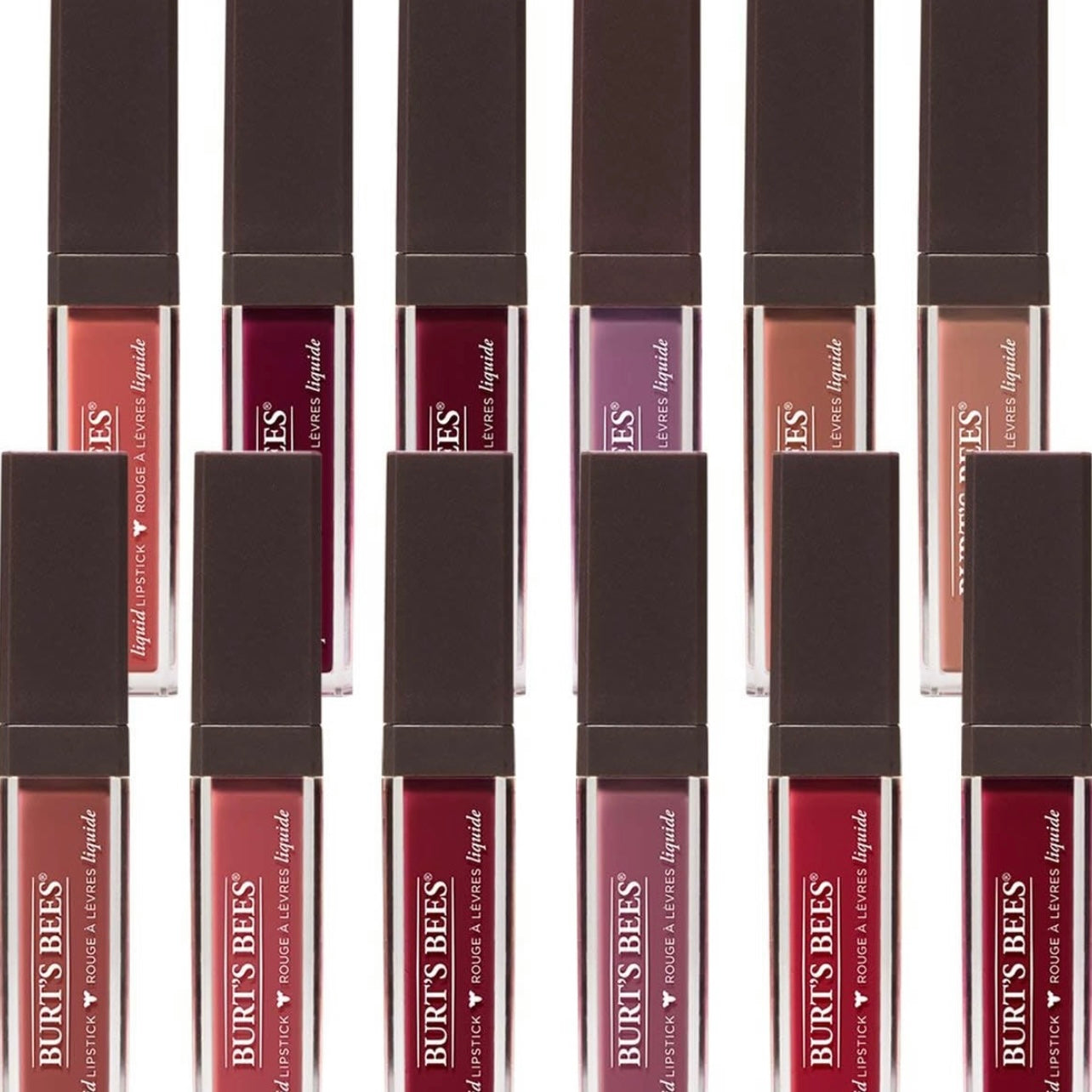 Lápiz labial líquido totalmente natural Burt's Bees en Dalia empapada | Tamaño completo .21 oz