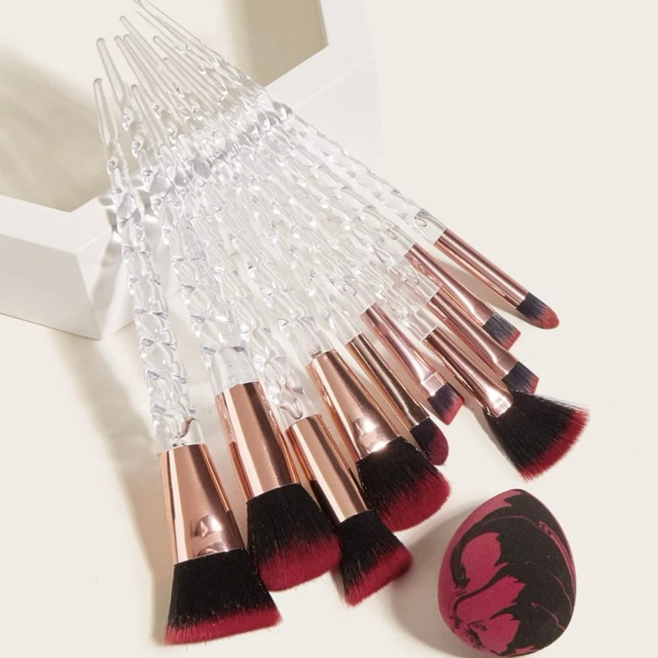 11 Piece Professional Makeup Brush set & Blending Makeup Sponges