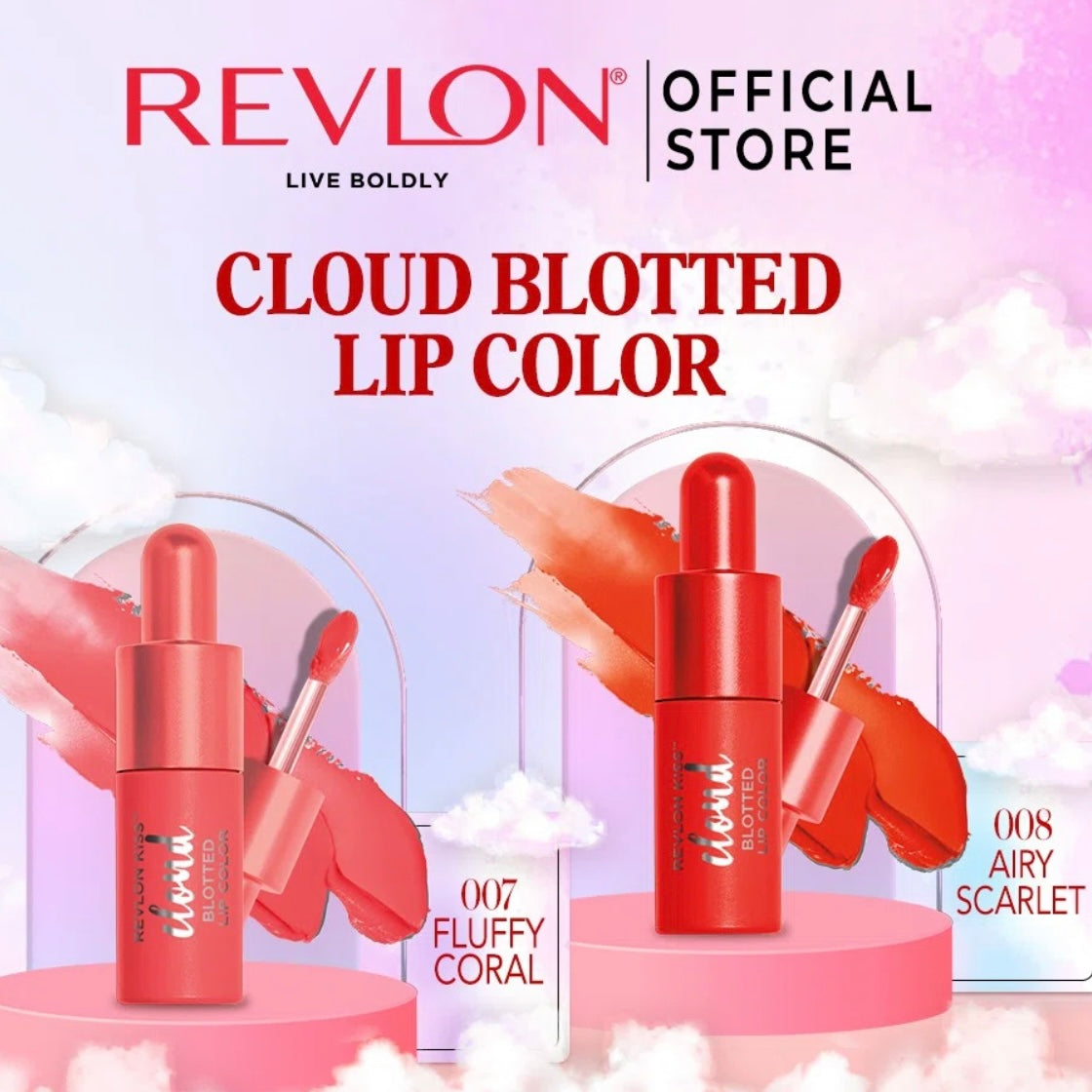 Color de labios borroso Kiss Cloud de Revlon | Todos los tonos