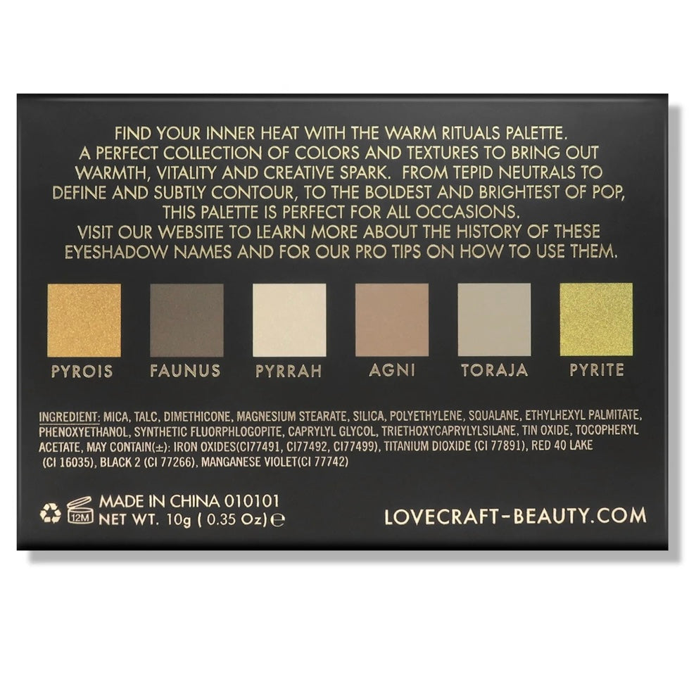 Love Craft Beauty Warm Rituals Eyeshadow Palette Limited Edition