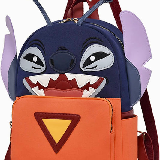 Lilo And Stitch Vegan Leather BookBag, Laptop Bag, School Bag