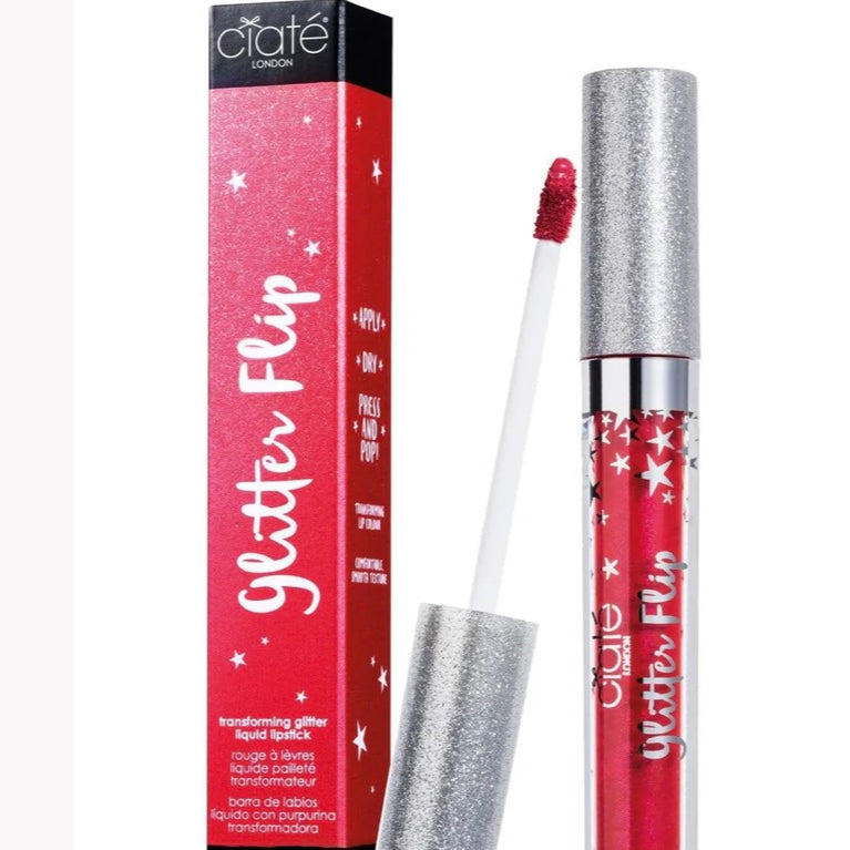 Ciate transforming glitter liquid lipstick in the colors “trouble” and the color “Surreal”