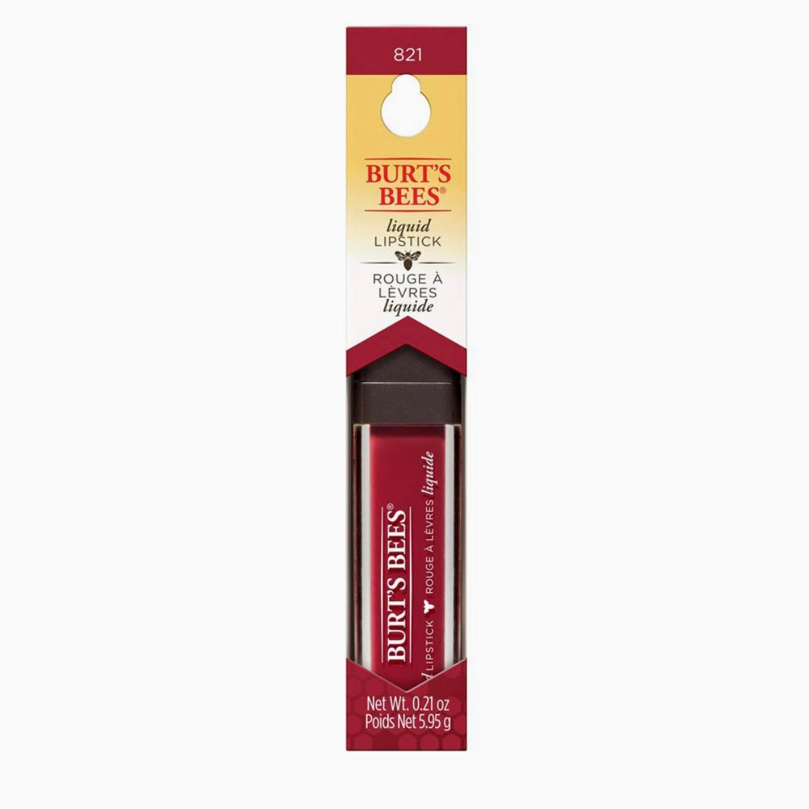Lápiz labial líquido totalmente natural Burt's Bees en Dalia empapada | Tamaño completo .21 oz