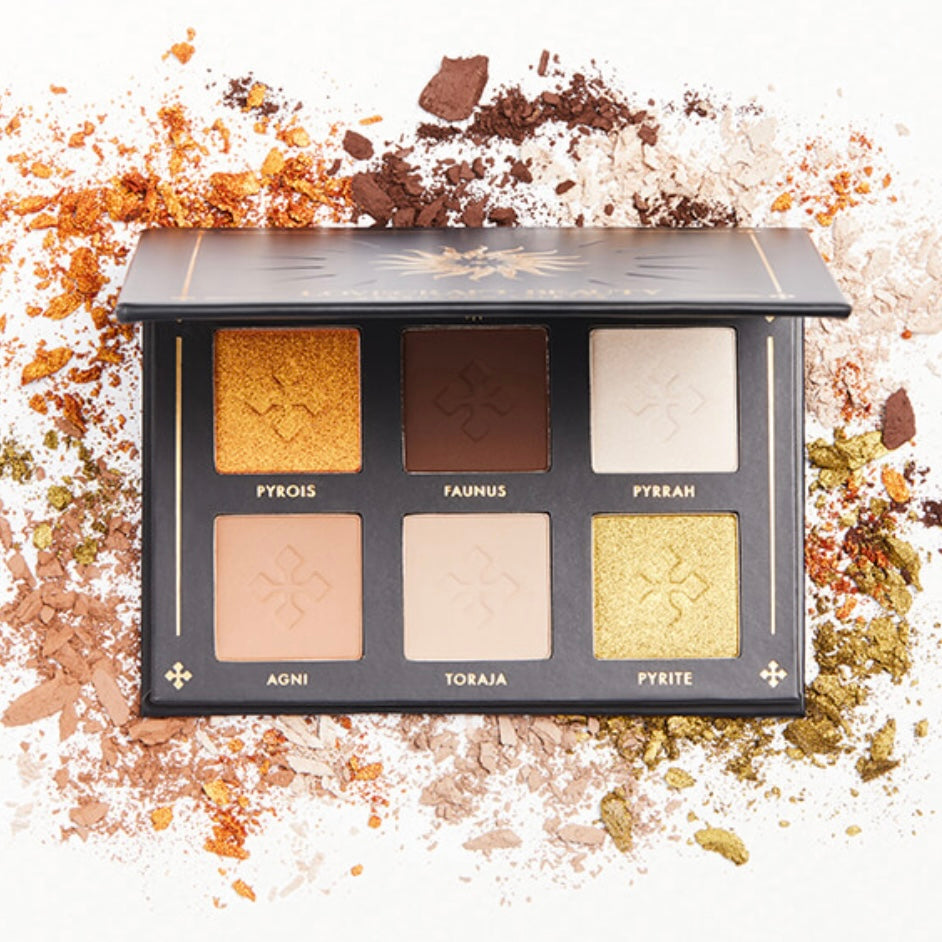love craft beauty warm rituals 6 color premium eyeshadow palette.