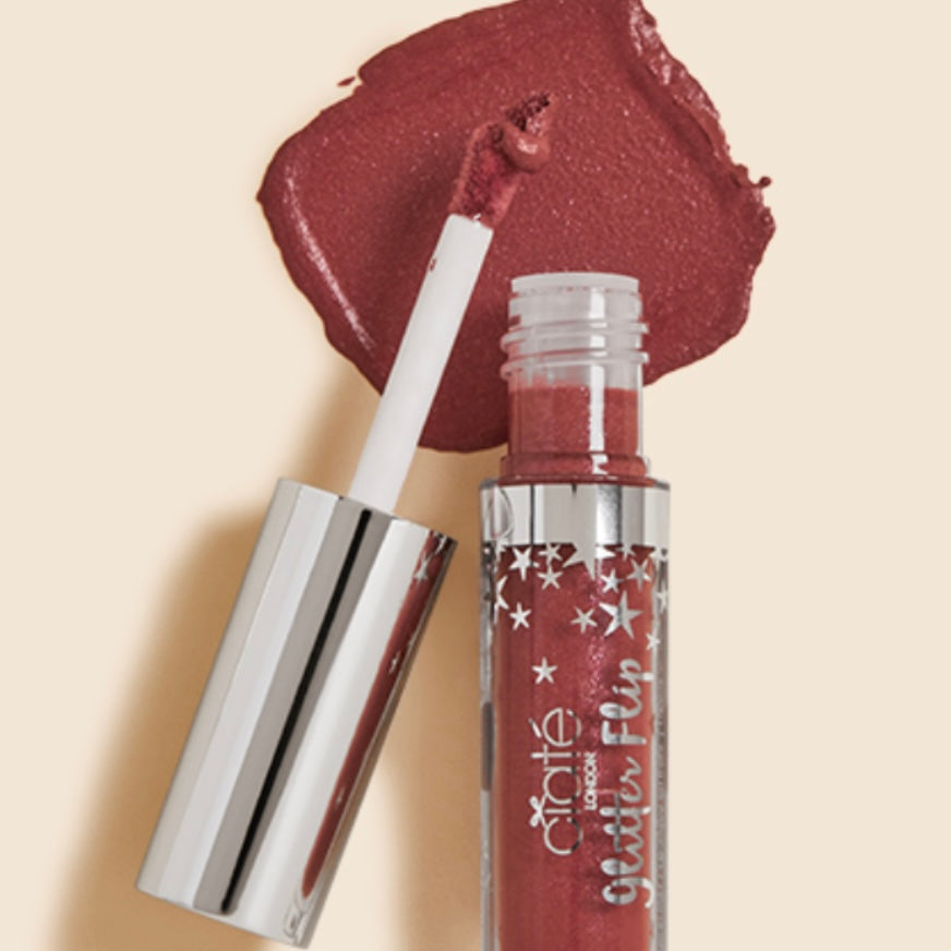 Ciate transforming glitter liquid lipstick in the colors “trouble” and the color “Surreal”