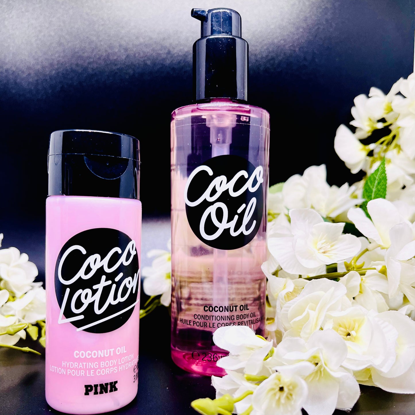 Pink By Victoria Secret 2 piece CoCo Oil Lotion And Body Oil Luxury Spa Set