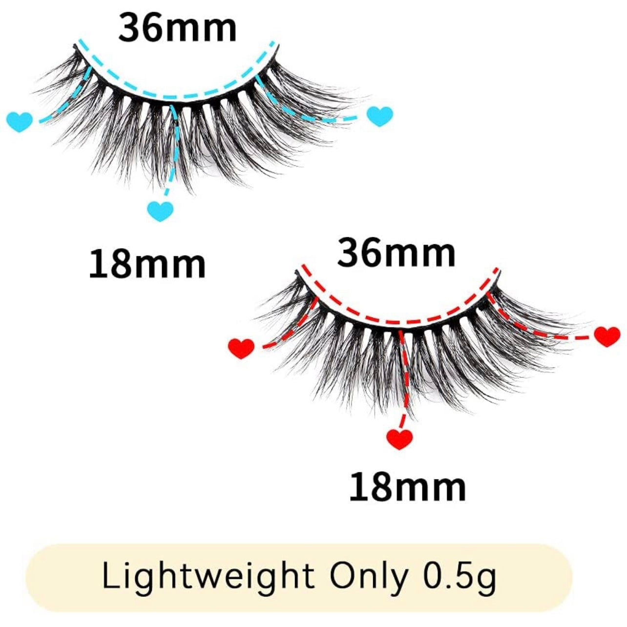 18mm Dramatic Vegan Mink Eyelashes