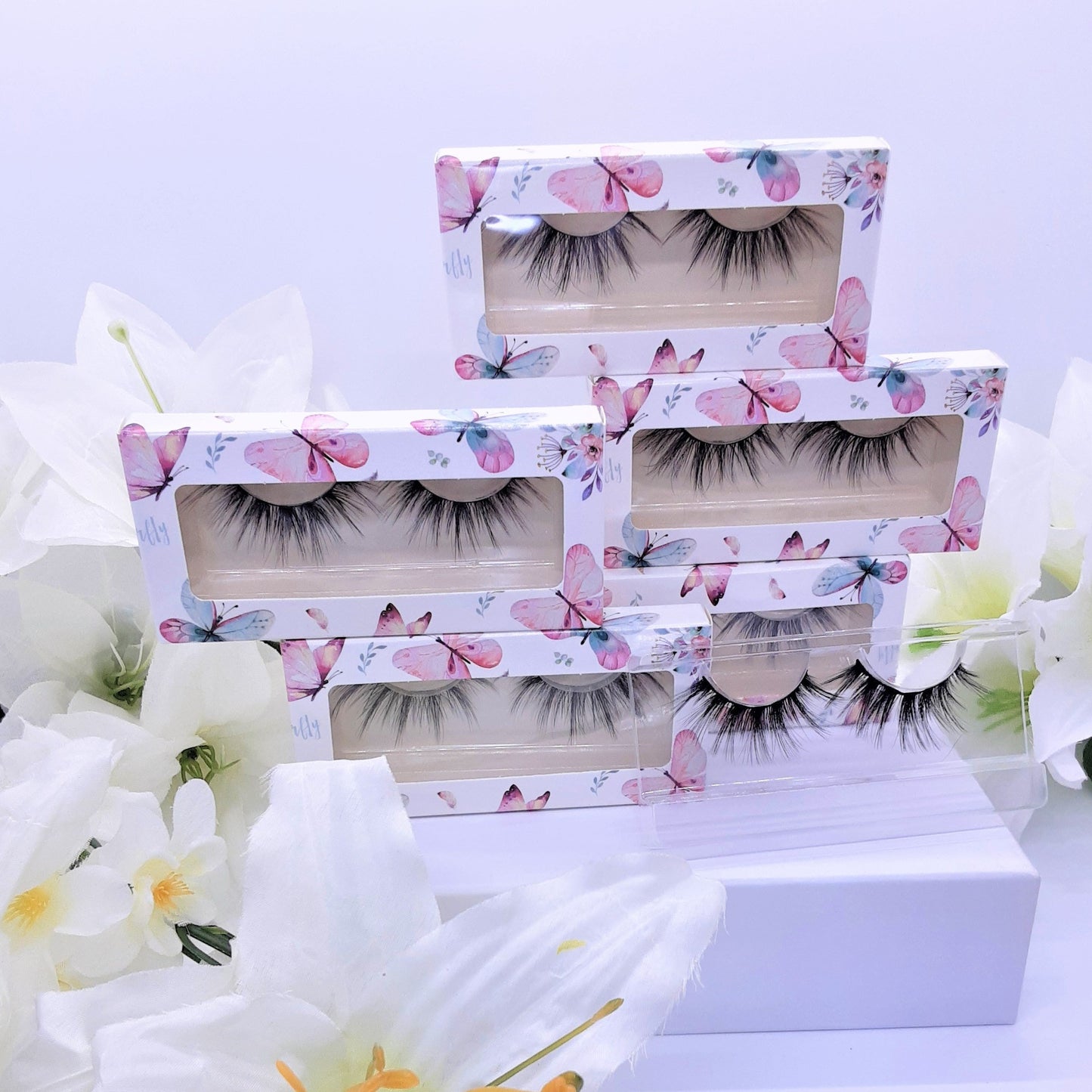 (6 pairs) 6D 100% Vegan & Cruelty Free Mink 20mm Eyelash Premium Gift Set