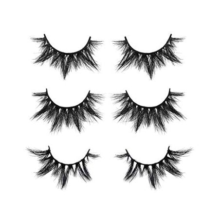 3 piece Siberian Glam 6D 20mm Fluffy Cross Hair Eyelash set