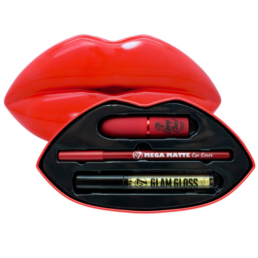 Kiss Kit Lip Gift Set | Colorway: Mauve Over - Deep Pink, Red & Nude Colors | Lipstick, Lip Liner and Gloss