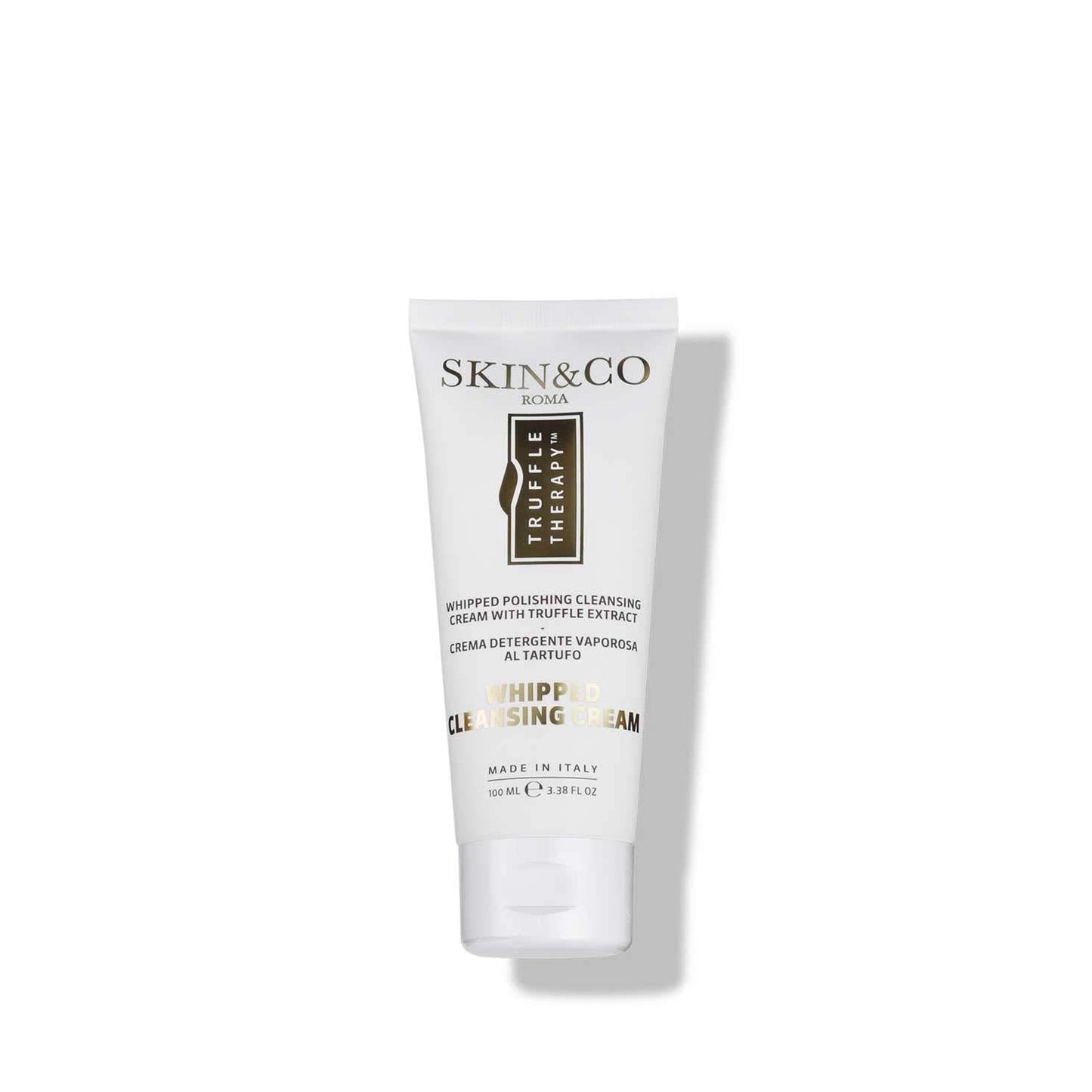 Truffle Therapy Whipped Cleansing Cream is a highly concentrated gel-crème cleanser formulated to deeply cleanse skin, remove makeup, dirt and impurities, effectively keeping pores free and clear from congestion and blemishes while soothing and calming sensitivity-prone complexions