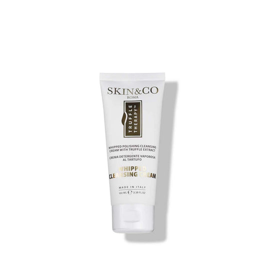 Truffle Therapy Whipped Cleansing Cream is a highly concentrated gel-crème cleanser formulated to deeply cleanse skin, remove makeup, dirt and impurities, effectively keeping pores free and clear from congestion and blemishes while soothing and calming sensitivity-prone complexions