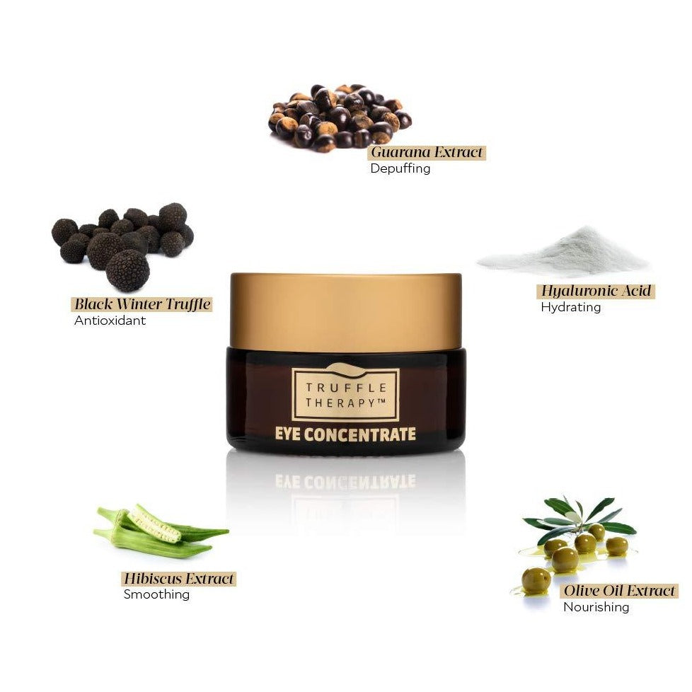 skin & co truffle eye cream was Created to target the appearance of 'tired eyes', puffiness, bags, dark circles, and signs of aging – Truffle Therapy Eye Concentrate has been perfected through decades of research to hydrate, nourish and rejuvenate the delicate eye contour. Formulated with antioxidants, essential fatty acids, vitamins to protect against free radical and environmental damage, and hydrolyzed fruit extracts to energize and reveal brighter eyes, Truffle Therapy Eye Concentrate