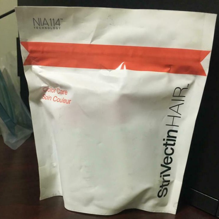 Color Care Shampoo 1 oz. & Conditioner 1 oz. (2 piece set)- Strivectin Hair Color Care Shampoo & Conditioner is patented with NIA-114 + CHROMALAST PROTEIN COMPLEX.  Keep color vibrant. Protective shampoo gently cleanses while forming a shield around the hair cuticle to defend against color fade. Removes dulling buildup to reveal shine and softness.