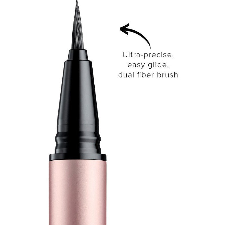This cutting-edge liquid eyeliner is the easiest you'll ever use, created to produce a sharp, fluid, smudge-proof line, every time! Ingredient Callouts: Free of parabens and phthalates. This product is also vegan, cruelty-free, and gluten-free.
