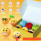 Emoji Bath Bombs for Kids & Adults – All-Natural, Vegan, Sensitive Skin Friendly, 6 Piece Fun Gift Set