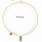 Gold Plated Evil Eye & Protection Pendant Necklace With Blue Accents And A 17In Chain
