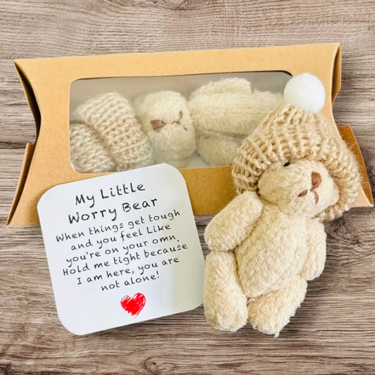 My Little Worry Bear, Anxiety Fidget Bear, Positive Comforting Pocket Bear, For All Ages