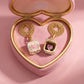 Gold Mom Gift Box Necklace – Pink Heart Locket Pendant for Mother’s Day, Birthdays Or Just Because