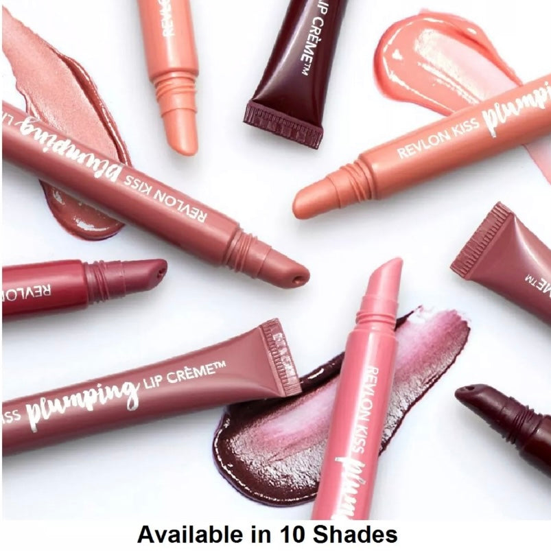 Revlon Kiss Plumping Lip Crème - Velvet Mink, Spiced Berry, Almond Suede, Peony, Nude Honey | Volulip™ Technology