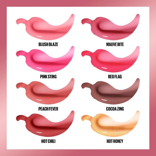 Maybelline Lip Plumping Chili Pepper Lip Gloss Collection – In 6 Sizzling Shades