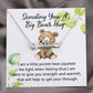 Mothers Day Gift: Sending You A Big Bear Hug Silver Bear Charm Necklace