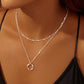 3-Piece Gold Or Silver Layered Necklace Set | Elegant Chain with Circle Pendant | Hypoallergenic