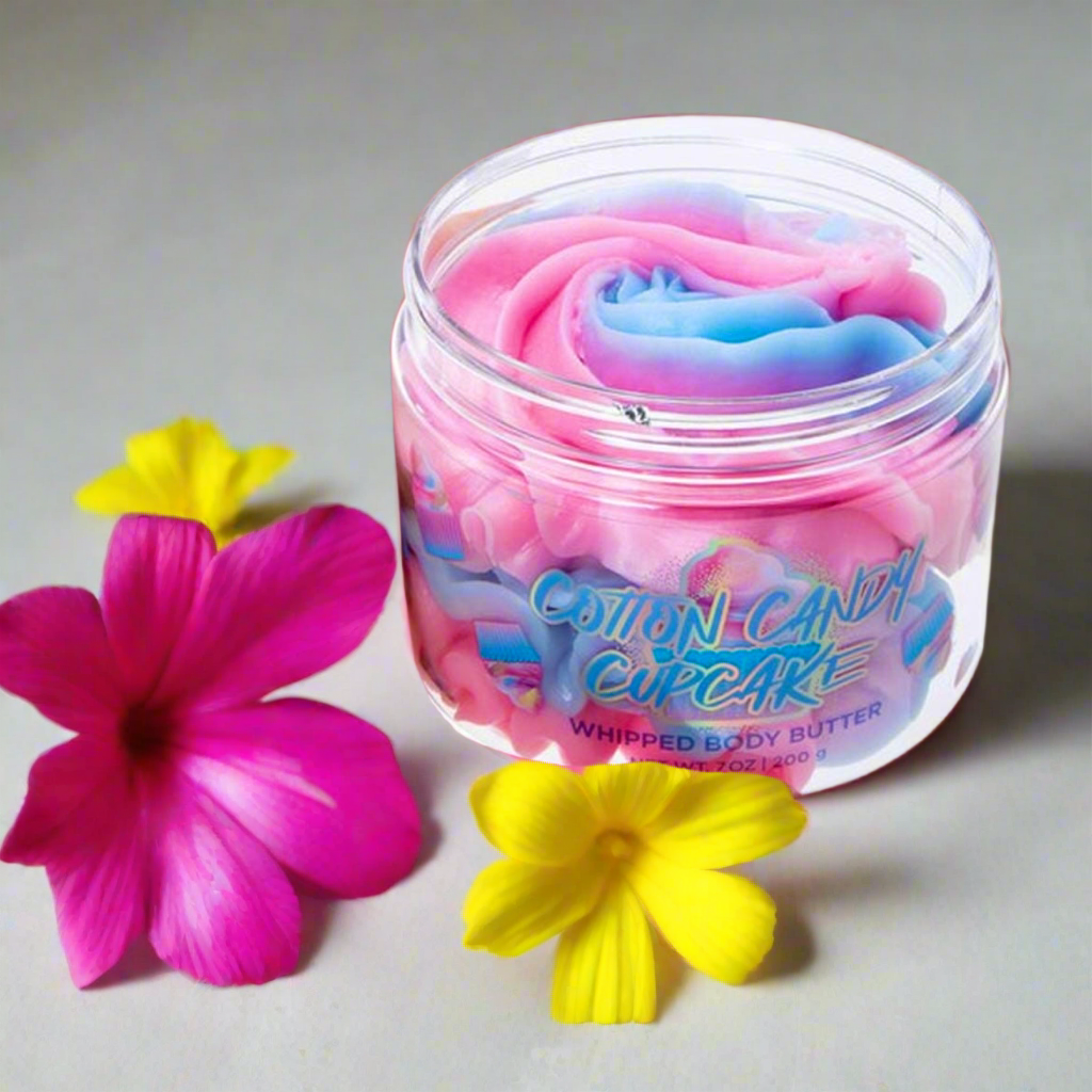 Cotton Candy Cupcake Whipped Body Butter, All Natural, 7oz. Shipped Today