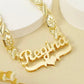 Custom 14k Vermeil Gold, Silver Or Rose Gold Diamond Cut 3D Name Necklace