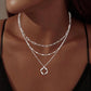 3-Piece Gold Or Silver Layered Necklace Set | Elegant Chain with Circle Pendant | Hypoallergenic