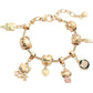Hello Kitty Gold Charm Bracelet with Cupcake and Teapot | Cute and Collectible Jewelry