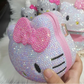 Kawaii Hello Kitty Crystal Sapphire Blinged Out Adjustable Cat Handbag, Evening Bag, Crossbody Bag | Limited Edition, Collectible