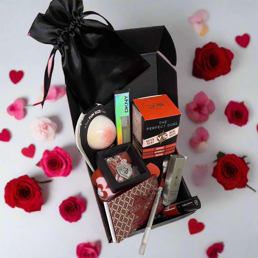 Luxury Valentine’s Beauty, Fine Jewelry & Pampering Spa Gift Box For Her.