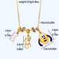 Cartoon Dog‑Character Charm Necklace with Bone & Crystal Accents – Collectible Yellow Dog Pendant