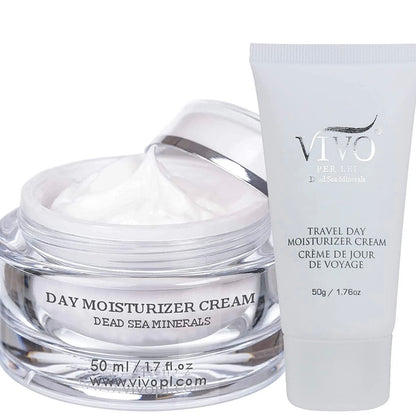 Vivo Per Lei – 2-teiliges Gesichtspeeling-Gel aus dem Toten Meer und Anti-Aging-Feuchtigkeitscreme