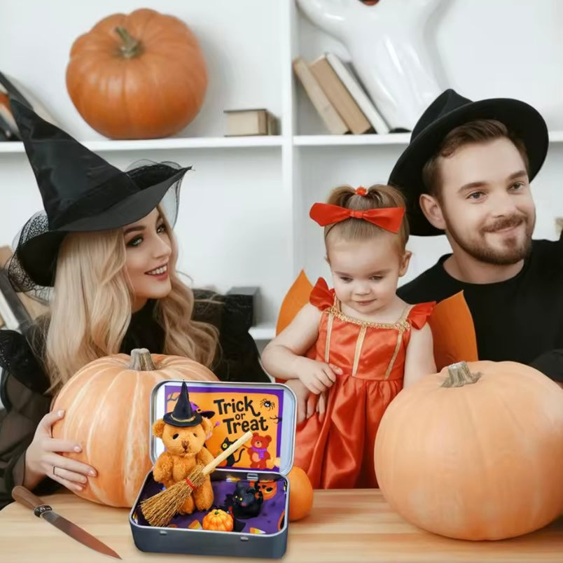 Halloween Pocket Hug Worry Bear – Anxiety Relief, Fidget Comfort Toy, Stress Gift for All Ages