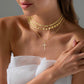 Fashionable Multi-Layered Gold Chain Necklace with Cross”