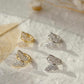 10k Gold Butterfly Huggie Earrings with CZ Crystals – Dainty Luxe Sparkle