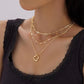 3-Piece Gold Or Silver Layered Necklace Set | Elegant Chain with Circle Pendant | Hypoallergenic