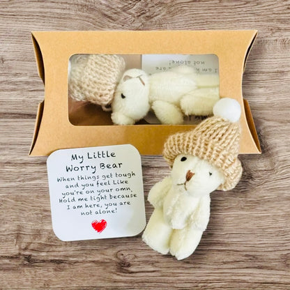 My Little Worry Bear, Anxiety Fidget Bear, Positive Comforting Pocket Bear, For All Ages