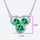 Elegant Heart-Shaped Sapphire Pendant Necklaces with CZ Crystal Accents