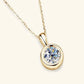 Moissanite & Diamond Bezel Pendant Necklaces – Gold & Silver Chains