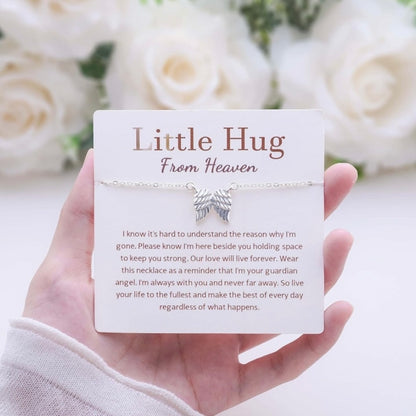 Collar con colgante de ala de ángel – Vermeil de oro rosa de 14 quilates, cadena de 18 pulgadas, regalo delicado y elegante para mujeres